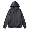 thumbnail image 7 of Mens Zip Up Hoodie Long Sleeve Fleece Casual Hooded Sweatshirts Athletic Full Zip Jacket with Pockets Dark Gray M, 7 of 7
