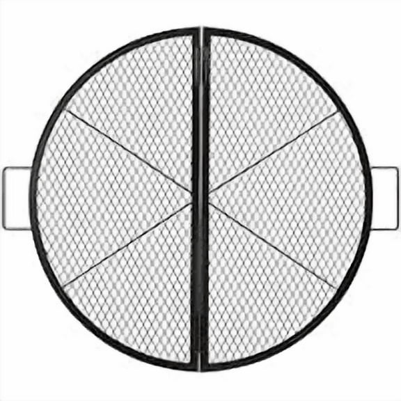 Fire Pit Cooking Grill Grate, Foldable Cooking Rack, Heavy Duty X-Marks Campfire BBQ Grill with Portable Handle & Support Wire for Outdoor Picnic Party & Gathering