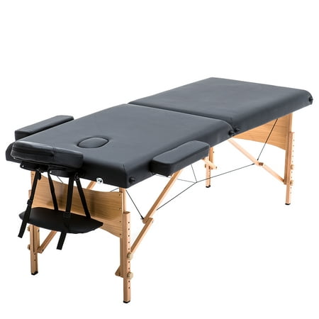 Massage Table Massage Bed Spa Bed 73 Inch Height Adjustable 2 Folding Portable Massage Table W/ Carry Case Salon