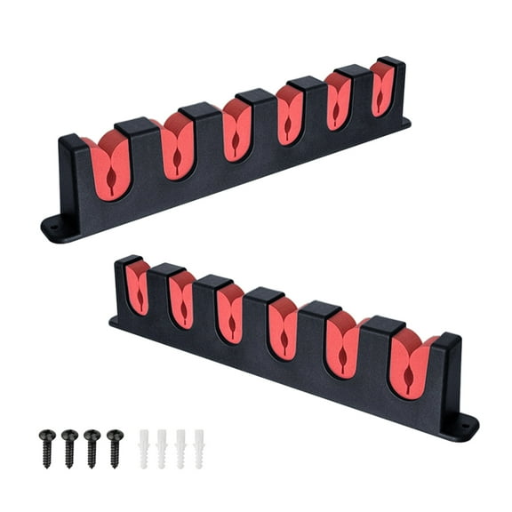 Horizontal 6-Rod Fishing Rod Holder Fishing Pole Rack for Garage, Wall, Ceiling