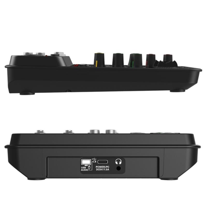 lanema Metal Body Mixing Board Audios Mixer 4Input Channel Support Instrument Mics For Stage Event And Homes Studios Use