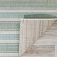 thumbnail image 3 of Couristan 2.25' x 11.75' Blue and Ivory Geometric Rectangular Outdoor Area Throw Rug Runner, 3 of 4