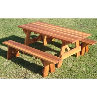 Chris's Picnic Table with Attached Benches