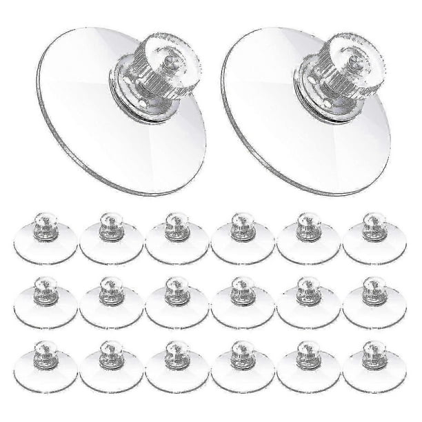 20 Pcs Suction Cup Plastic Suction Pads 40mm Clear Pvc Sucker Pads Strong Adhesive Suction Holder W
