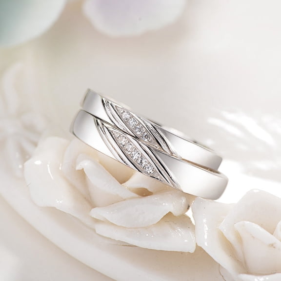Korean Version Of Simple Couple Ring S925 Sterling Silver Ring Men And Women Couple Ring Valentines Day Birthday Gift