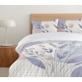 thumbnail image 4 of Ambesonne Floral Duvet Cover Set, Modern Boho Lavenders Print, Twin, Pale Purple Eggshell, 4 of 4