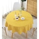 thumbnail image 2 of Mantel redondo de meioro, mantel de lino y algodón, color amarillo, de sarga nórdica, para mesa redonda, 2 of 5