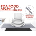 thumbnail image 4 of Zulay Kitchen 20.5” x 13” Roll Up Sink Drying Rack & Trivet - Silicone-Coated Stainless Steel Over Sink Rack, Red, 4 of 8