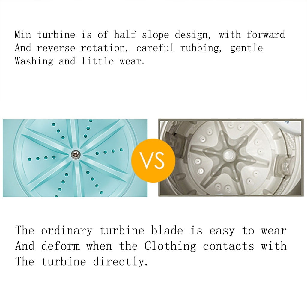 Dengmore 8L Mini Portable Washing Machine for Cloth Apartment Dorm Camp Collapsible Travel Laundry Washer USB Cleaner