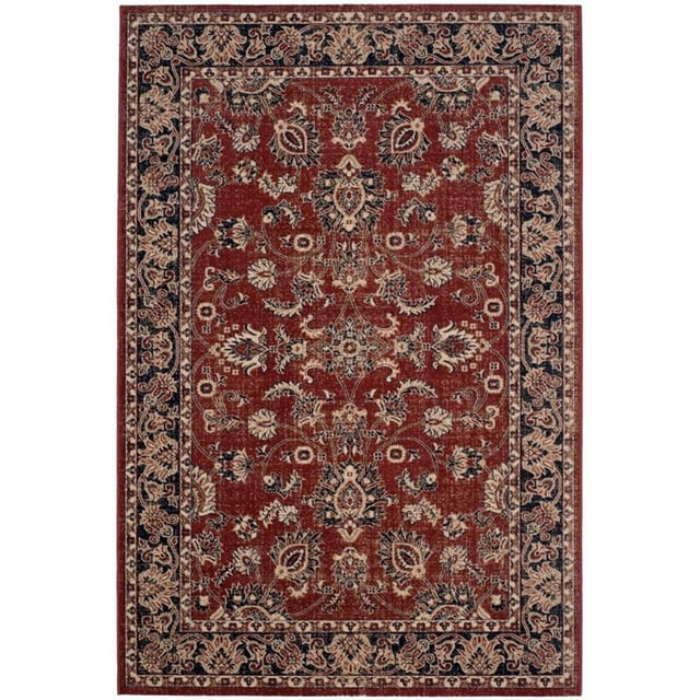 Safavieh Artisan 5'1" X 7'6" Power Loomed Rug in Rust and Navy