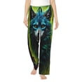 thumbnail image 1 of Fotbe Fluorescent Wolf Pantalones de Pijama para Mujer, Pantalones de Dormir, Pantalones Pj con Cordón y Bolsillos-XX-Large, 1 of 6