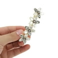 thumbnail image 5 of Unique Bargains 1 Pc Rhinestones Flower French Barrette Hair Clips Hairdo Clip for Home Gold Tone Pink Gray, 5 of 5