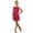 Rose Red, variant on Girls Sequin Tassel Latin Dance Dress Sleeveless Sparkly Fringe Flapper Dress for Salsa Performance Party