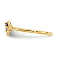 thumbnail image 2 of Primal Gold 14 Karat Yellow Gold Amethyst Birthstone Heart Ring, 2 of 6