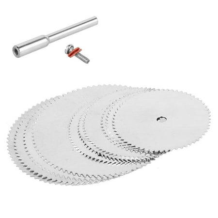 

RELAX 11PCS Mini Circular Saw Blades Wood Circular Saw Blade Discs with 1 Extension Rod Chuck Cutting Wheel Disc Kit Drills 22/25 / 32MM Rotary Tools
