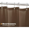 thumbnail image 3 of Fabric Small Shower Stall Curtain Liner, 36" W x 72" H Bathroom Shower Curtain Liner, Hotel Quality, Washable, Water Repellent, Brown Bath Curtains with Plastic Hooks, 3 of 6