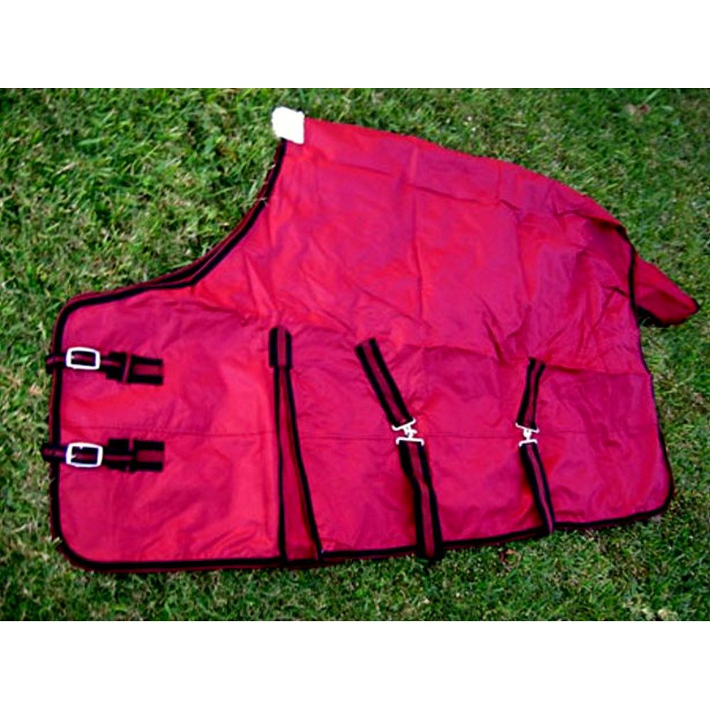 640D Turnout Water Resistant Winter Horse SHEET Light Blanket Burgundy