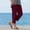 01 Wine, variant on Fewfanhot Pants for Women Casual Summer Straight Leg Pants Side Slit Button Baggy Loung Pant with Pockets