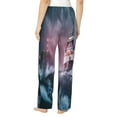 thumbnail image 3 of Bingfone Pajamas For Women,Boat Lighthouse Storm Waves Pajama Pants With Pockets-Medium, 3 of 9