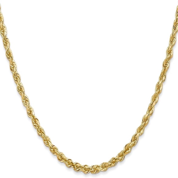 Clearance! Yellow Gold Rope Chain Necklace (2mm Jewelry Gold Chain Necklace Solid Yellow Gold Filled Rope Chain Necklaces for Women and Men Necklaces & Pendants,Gold