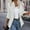 White, variant on VIWORLD Women's Solid Color Stand Collar Double Breasted Long Sleeve Blazer Cardigan Office Casual Jacket For Spring&Fall