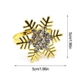 thumbnail image 4 of Naiovety Ajuste de la Decoración Navidad Copo de nieve Diseño Servilletas Círculos Toalla Hebilla para la familia occidental Hotel Boda Fiesta Mostrada Imitación de oro Naiovety HA060540-01, 4 of 6