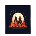 thumbnail image 4 of Cozy Festive Flannel Blanket - Soft Warm and Durable with Charming Winter Village Design Perfect for Sofa Travel and Bed, 4 of 7