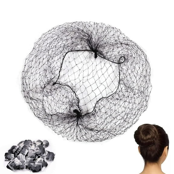 Bradem Hair Net 50 Pcs 20 Inches Hair Net Elasticity Elastic Mesh for Service Ballet Bun Sleeping Women and Wig, Ultra-Fine Invisible Hair Net (Individual Packaging)