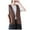 Coffee, variant on Women Vest Sleeveless V Neck Tie Clasp Polyester Vintage Layering Daily Wear