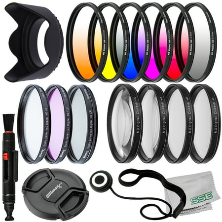 Ultimaxx Professional 82mm Lens Filter Bundle for Lenses with 82mm Filter Size: 6PC Gradual Color Filter Kit 3PC Protective Filter Kit & Much More (18pc Bundle)