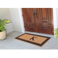 thumbnail image 2 of A1HC Natural Coir Flock Monogrammed Door Mat for Front Door, 24x57, Anti-Shed Treated Durable Doormat Outdoor Entrance, Heavy Duty, Thin Profile, Easy to Clean, Long Lasting, Front Door Entry Doormat, 2 of 4