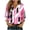Multicolor#8, variant on Qingpeng 3/4 Length Sleeve Button Down Shirts for Women Lightweight Spring Summer Striped Print Cardigans Casual V Neck Blouse Tops Size S-XXL