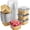 Gold, variant on Minibee 5oz Square Aluminum Foil Cake Pans With Lids Bakeware for Party Picnic Kitchen Use,30 Count