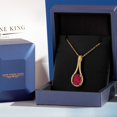 thumbnail image 6 of Gem Stone King 4.00 Ct Oval Red Mystic Quartz 18K Yellow Gold Plated Silver Pendant with Chain, 6 of 6