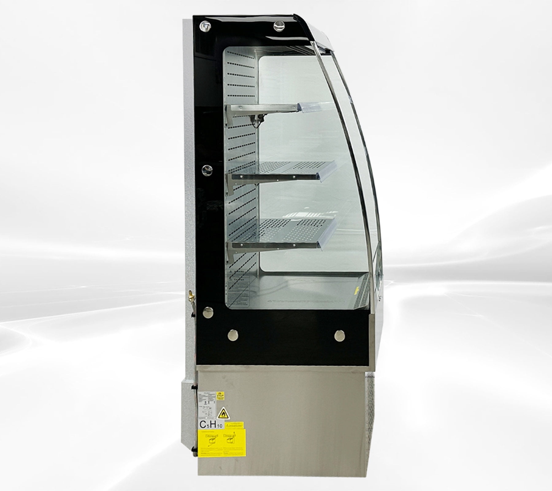 24"  8.8 Cu.Ft  Open Refrigerator Display Cooler, 8.8 Cu.Ft Commercial Grab & Go Merchandiser for Drinks Sandwiches Desserts