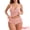 Pink, variant on Women's Deep V Push-Up Bra and Boyshorts Lace Lingerie Set M White