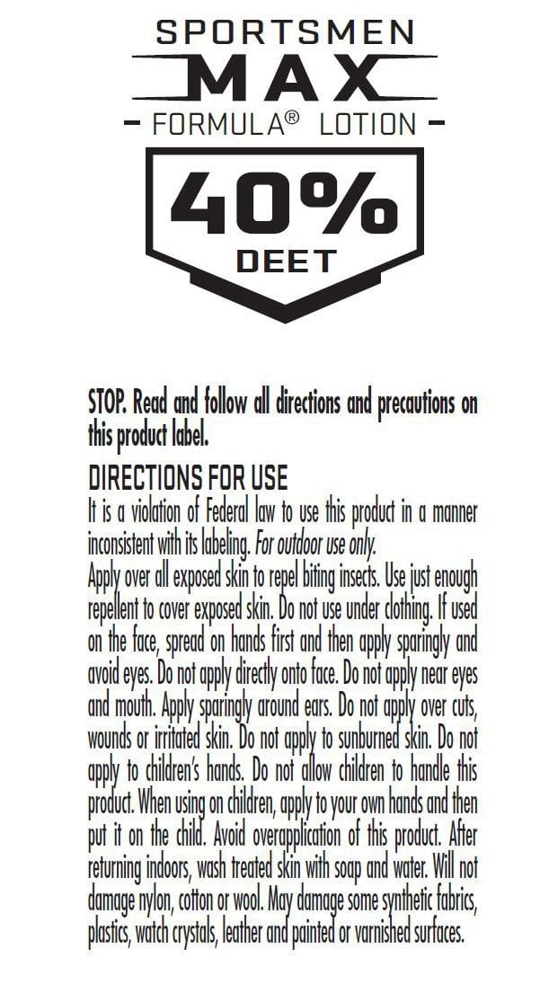Repel Insect Repellent Sportsmen Max Formula Lotion 40 Percent DEET 4 Ounces