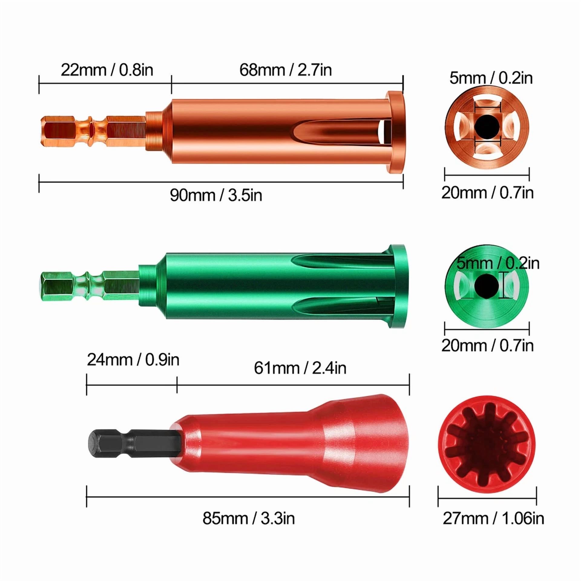 CIRCLE- 3X Wire Stripping Twisting Tool Electrical Drill Wire Stripper Cable Nut Twister