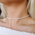 thumbnail image 5 of Grandest Birch Simple Women Beaded Choker Necklace Summer Beach Jewelry Birthday Gift Porcelain White, 5 of 7