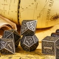 thumbnail image 4 of Cusdie 7-Die Metal DND Dice Set, Maze Design Metal Polyhedral D&D Dice Set for DND Dungeons and Dragons TTRPG Role Playing Games, 4 of 5
