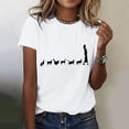 thumbnail image 2 of Charmgo Summer Tops for Women 2024, Women's Human and Animal Print Shirt Short Sleeve Round Neck T Shirt Fashion Lightweight Soft Casual Summer Clothes Graphic Tees for Women Blouses for Women White, 2 of 5