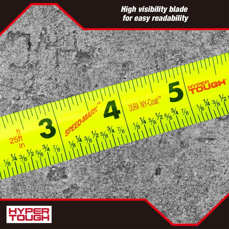 Hyper Tough 25ft. LED Tape Measure - Walmart.com