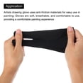 thumbnail image 5 of 5pcs Artists Drawing Glove for Digital Drawing Tablet, Art Glove, Small 6.5" x 3" Black, 5 of 5