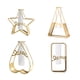 thumbnail image 3 of Florero decorativo de Metal Wosthever dorado para decoración del hogar, 3 of 6