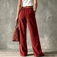 thumbnail image 2 of ByworldtasicNo Boundaries Women's Wide Leg Corduroy Pants Y2K Vintage Style Pants High Waisted Button Front Casual Trousers with Pockets, 2 of 5