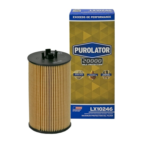 Purolator LX10246 Purolator 20K Oil Filter with 20,000 Mile Protection for Select Chevrolet, GMC, Suzuki, and more