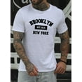 thumbnail image 1 of Men's Creative Top, Casual Short Sleeve Crew Neck T-shirt, Men's Clothing for Summer Outdoor, Short sleeves, Round Neck Tees, 1 of 8