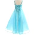 thumbnail image 3 of BNY Corner Flower Girl Dress Corset Back Turquoise 10 HC1568, 3 of 4