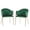 Emerald+Gold, variant on GDF Studio Modern Velvet Upholstered Dining Chairs with Metal Frame, Emerald Gold, Set of 2