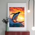 thumbnail image 2 of Diamond Art Kit for Adults, Penguin Surfing Ocean Sunset Waves Diamond Painting for Adults Beginners, DIY Diamond Art Painting Kits, 5D Diamond Painting Crafts for Home Decor 12x16 Frameless, 2 of 7